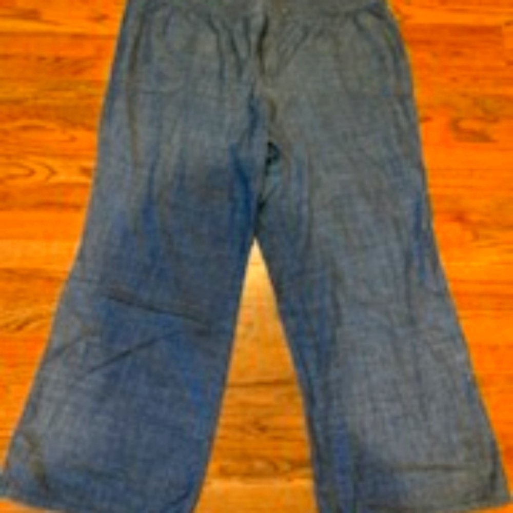 Lane Bryant Chambray Wide Leg Pants 22W